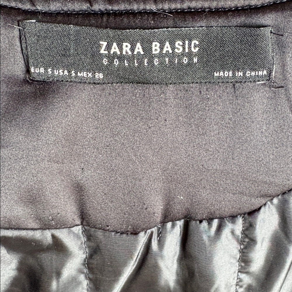 Zara Black Bomber Jacket size Sm - Picture 3 of 3